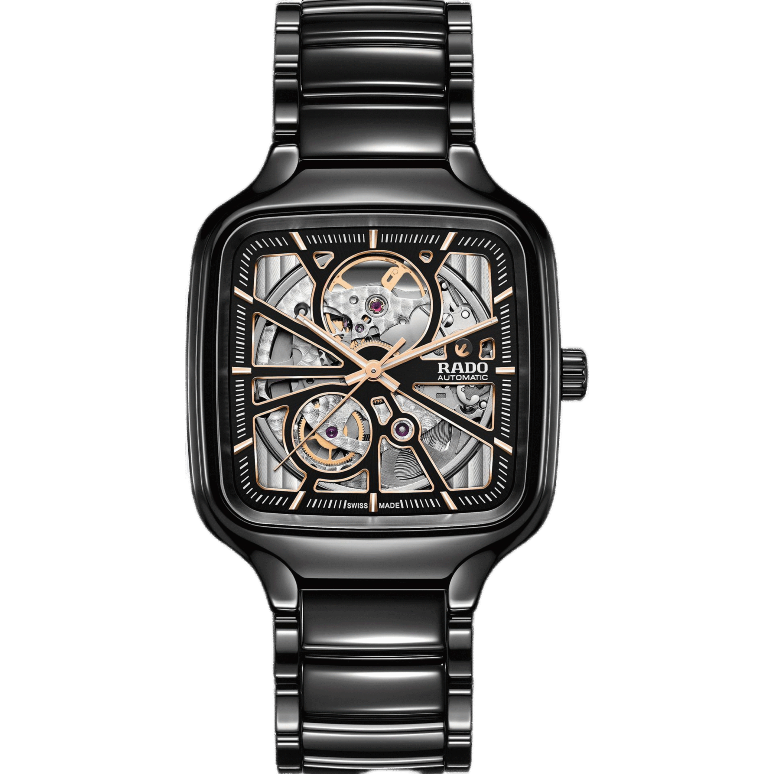 Rado True Square Automatic Open Heart Ceramic
