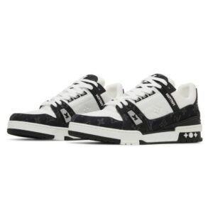 Louis Vuitton Trainers Monogram Denim White Black